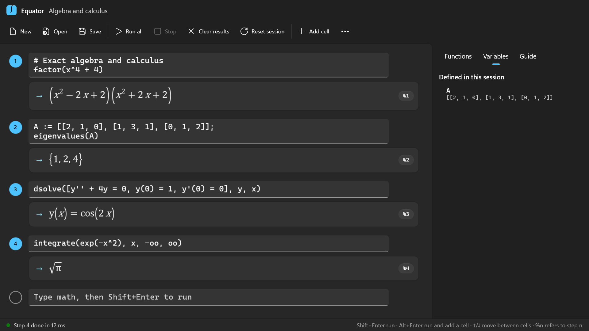 Factoring, eigenvalues and a differential equation